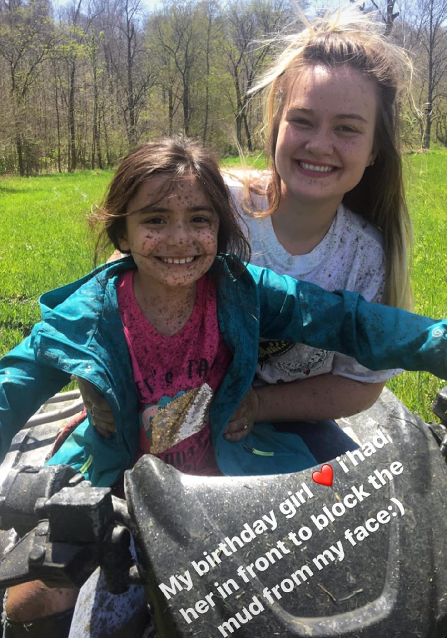 Tree's daughter with her granddaughter.